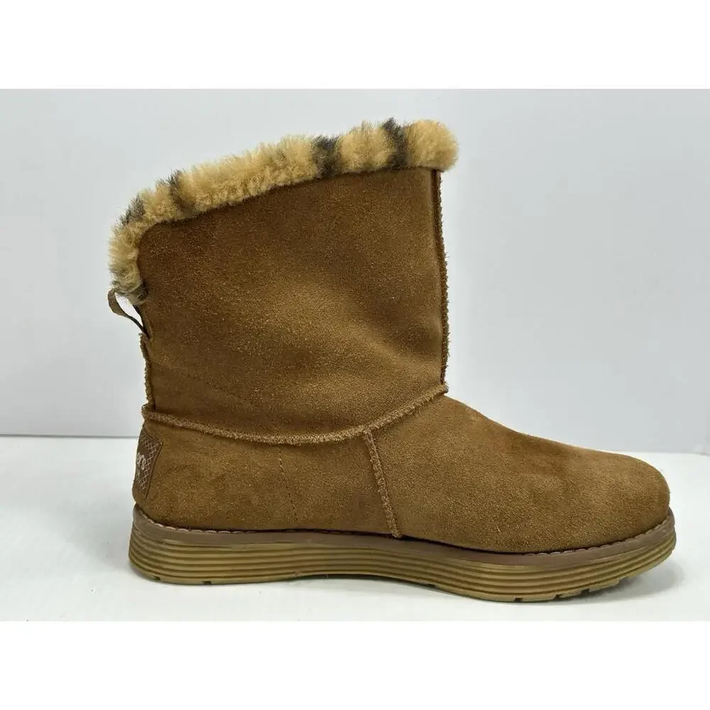 Skechers Boots‎ Womens 7.5 Adorbs Polar Ankle Winter Snow 48627 Brown Suede